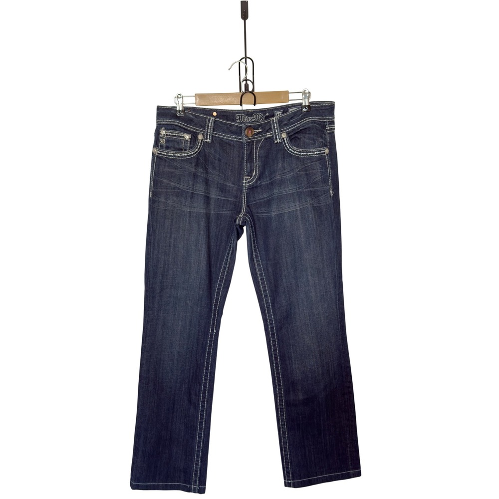 Miss Me 31‎ Easy Straight Western Cowgirl Dark Wash Jeans Exclusively For Buckle